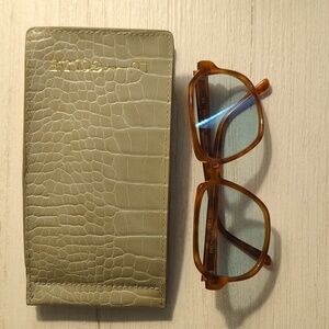 Lu Goldie Delphine Square Sunglasses in Maple